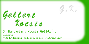 gellert kocsis business card